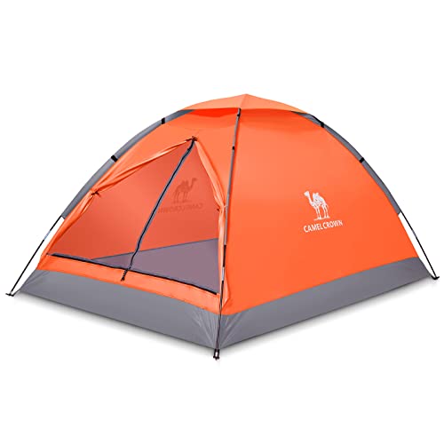 CAMEL CROWN 2 Person Camping Dome Tent with Automatic Waterproof Pop up Hiking Tents,Spacious, Lightweight Portable Backpacking Tent for Outdoor Camping/Hiking