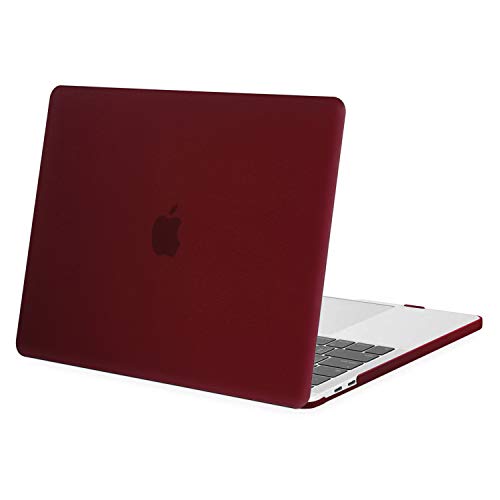 MOSISO Compatible with MacBook Pro 13 inch Case 2023, 2022, 2021, 2020-2016 M2 M1 A2338 A2251 A2289 A2159 A1989 A1708 A1706 with/Without Touch Bar, Plastic Hard Shell Case Cover, Marsala Red