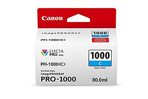 CanonInk Lucia PRO PFI-1000 Cyan Individual Ink Tank
