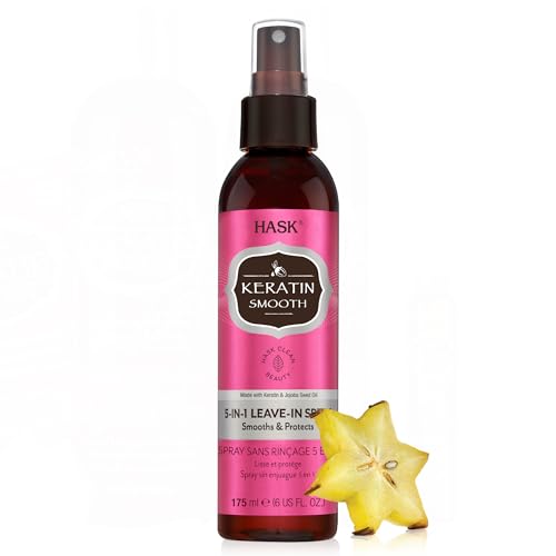 HASK Keratin 5-in-1 Leave In Conditioner Spray for all hair types, color safe, gluten free, sulfate free, paraben free