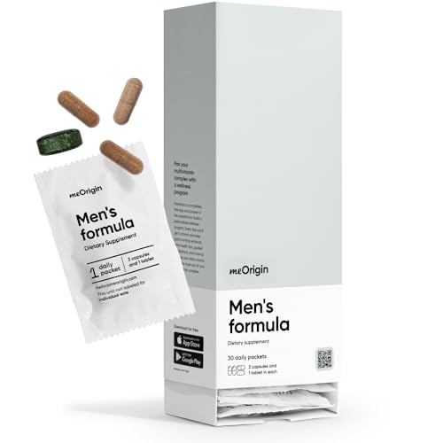meOrigin Men's Full-Spectrum Multivitamin Complex: Men's Health Support, Balanced Energy, Healthy Hair and Skin, Stress Support - Zinc, Vitamin D, Maca, Biotin, Magnesium, Saw Palmetto, 30 Day Supply
