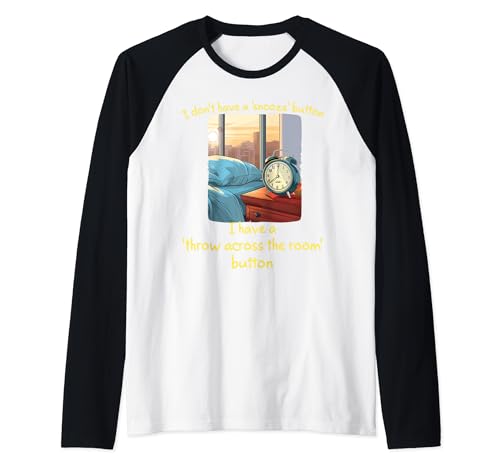 Throw in Room, funny Alarm Clock Costume Raglan Baseball Tee