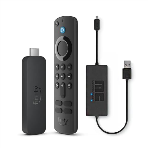 Amazon Fire TV Stick 4K with USB Power Cable (eliminates the need for AC adapter)