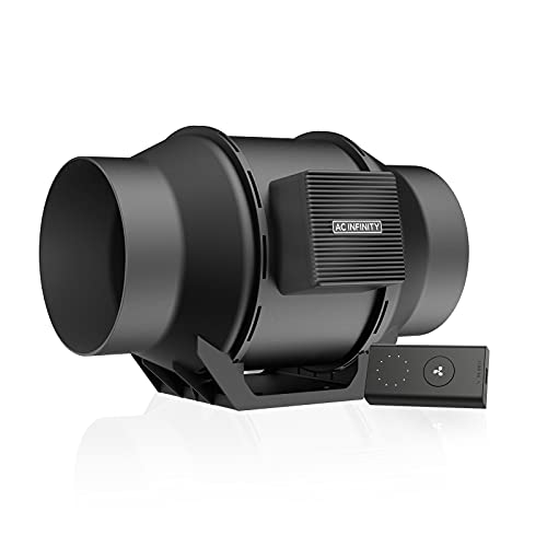 AC Infinity CLOUDLINE A6, Quiet 6” Inline Duct Fan with Speed Controller, EC Motor - Ventilation Exhaust Fan for Heating Cooling Booster, Grow Tents, Hydroponics