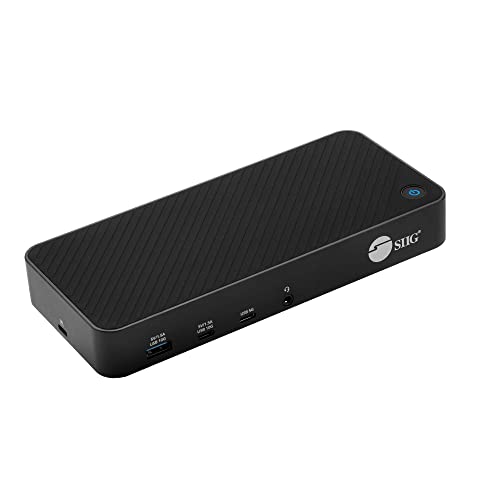 SIIG USB-C Triple 4K 60Hz Docking Station with 100W PD - Triple 4K@60Hz or Single 5K@60Hz Monitor Laptop Dock - DisplayLink - 3X HDMI, 2X DisplayPort, 3X USB-A, 2X USB-C, Gigabit Ethernet