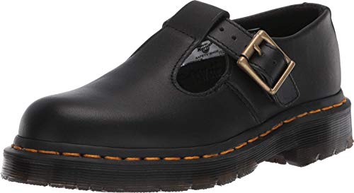 Dr. Martens, Women's Polley Slip Resistant Service Shoes, Black Industrial Full Grain, 7 M US