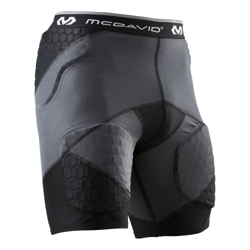 McDavid Compression Padded Girdle Shorts. Pads on HIPS, Thighs and Tailbone. Black