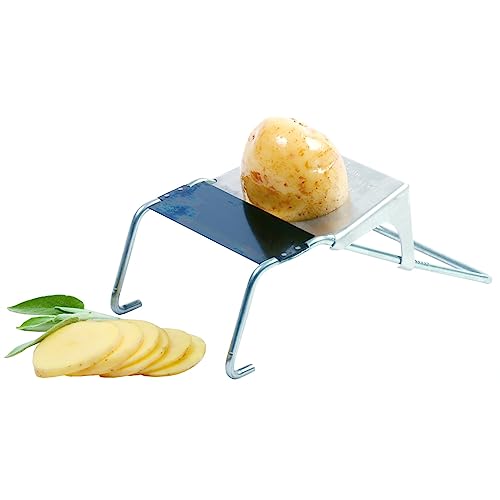 Feemster's Famous Vegetable Slicer, Fruit Super Sharp Carbon Steel Blade Consistent and Adjustable, Cuts 1/8' to 1/2'