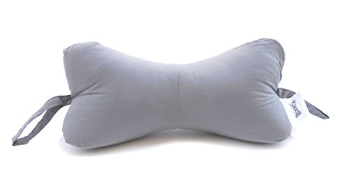 Original Bones NeckBone Chiropractic Cervical Pillows in Poly Cotton, Ash Gray, Zipper Access for Comfort Adjustment