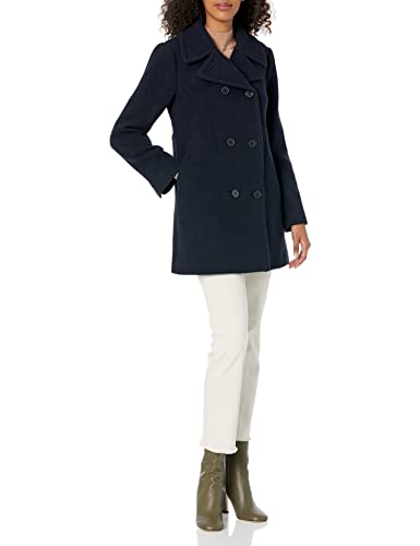 Rebecca Taylor Women's Wool Melton Peacoat, Navy, Small