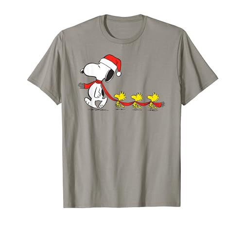 Peanuts Snoopy and Woodstock Holiday Short Sleeve T-Shirt