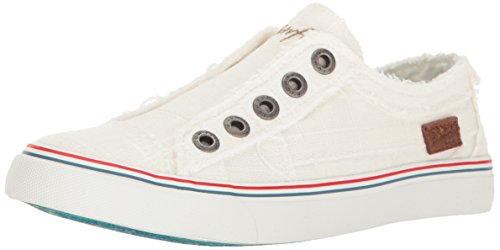 Blowfish Malibu Women's Play Fashion Sneaker, White Cozumel Linen, 8