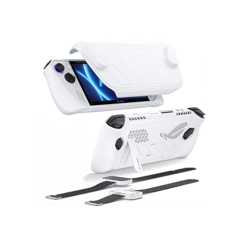JSAUX ModCase for ROG Ally with Detachable Front Shell, Protective Case, Metal Bracket and Strap Compatible with ASUS ROG Ally Accessories Basic Set-White PC0109