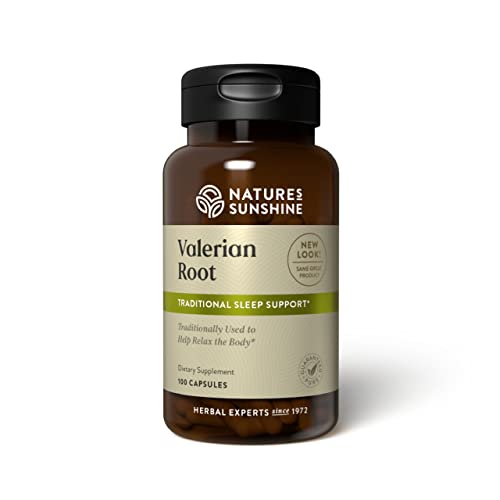 Nature's Sunshine Valerian Root, 100 Capsules | Herbal Supplement Promotes Relaxation, Supports Sleep, and Delivers Natural Nervous System Support