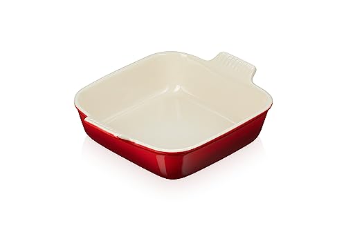 Le Creuset Stoneware Heritage Square Dish, 3 qt. (9'), Cerise