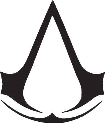 DW - Assassin's Creed Game Logo Vinyl Die Cut Decal Bumper Sticker for Cars, Trucks, Laptops and Windows| Black | 5.5”