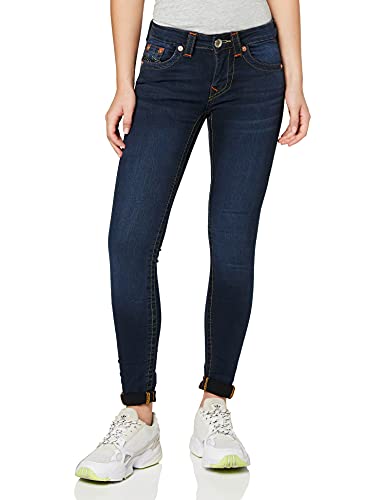True Religion Women's Jennie Mid Rise Curvy Fit Skinny Ankle Jean, Indigo Upgrade, 32