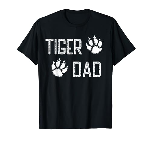 Halloween Tiger dad paw print footprint tigers lover cute T-Shirt