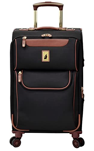 London Fog Westminster 20' Expandable Spinner Carry On, Black
