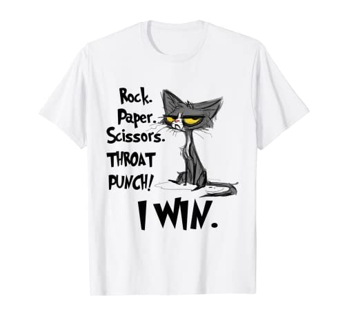Rock Paper Scissors Throat Punch I Win T-Shirt