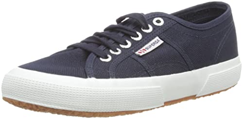 Superga Unisex 2750 Cotu Classic Trainers Low-Top, Blue Navy White F43, 9 US Women/7.5 Men