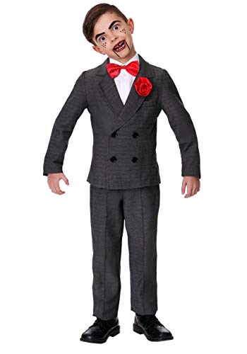Goosebumps Kids Slappy Costume for Boys, Night of the Living Dummy Costume, Ventriloquist Doll Halloween Outfit X-Large