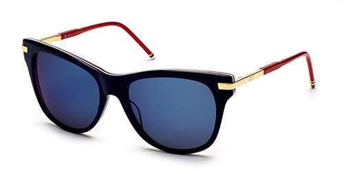 THOM BROWNE TB 506 C-NVY-GLD NavyWRB18k Gold w/Dark GreyBlue Mirror Sunglasses