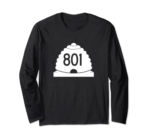 UTAH 801 Beehive State Area Code Long Sleeve T-Shirt