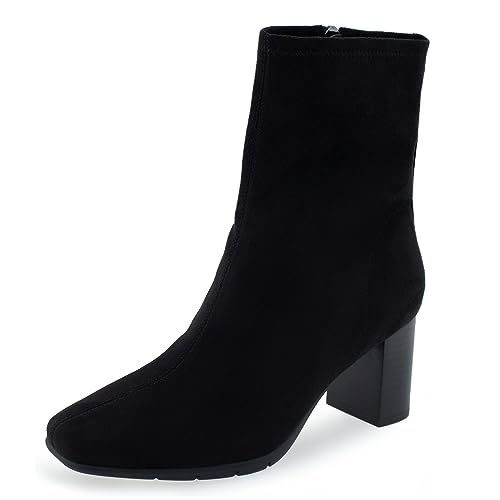 Aerosoles Women's Miley Mid Calf Boot, Black Stretch, 8.5
