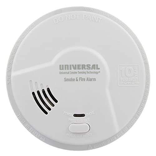 Universal Security Instruments 10 Year Tamper Proof Permanent Power Sealed Battery 2-in-1 Smoke and Fire Smart Alarm, Model MI3050SB,white
