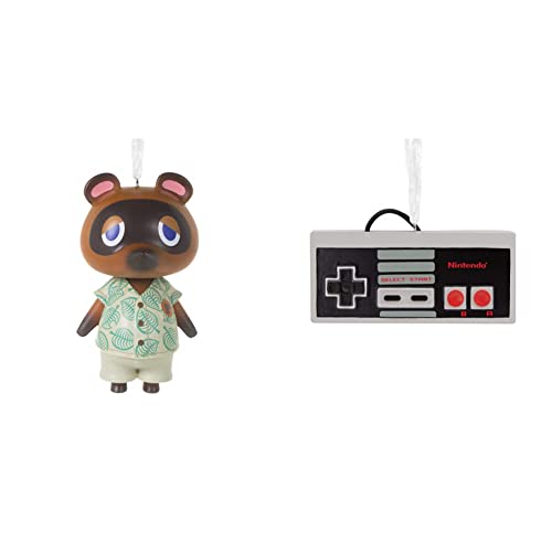 Hallmark Animal Crossing Tom Nook Christmas Ornament, Nintendo Gamer Gifts & Nintendo Entertainment System NES Controller Christmas Ornament