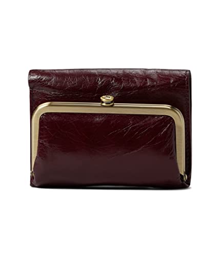 HOBO Robin Small Clutch Wallet For Women - Sleek and Stylish Polished Leather Construction With Hidden Magnetic Closure, Chic and Trendy Wallet Merlot 1 One Size One Size