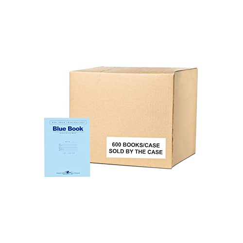 Roaring Spring Exam Blue Books, Case of 600, 11' x 8.5', 4 Sheets/8 Pages, Wide Ruled with Margin, Proudly Made in the USA!