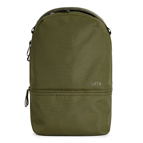 Urth Arkose 20L Backpack – 15” Laptop Bag, Weatherproof + Recycled (Green)
