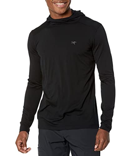 Arc'teryx Ionia Merino Wool Hoody Men's | Soft Light Merino-Blend Hoody | Black, Medium