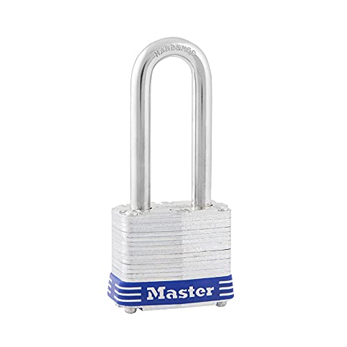 Master Lock 3DLH Outdoor Padlock with Key, 2' shackle, Silver, 1 Pack