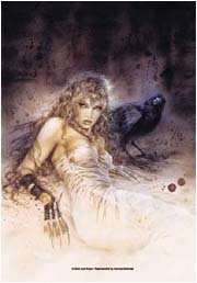 Luis Royo ~ Raven ~ Textile Fabric Poster ~ 30 x 40 Inches