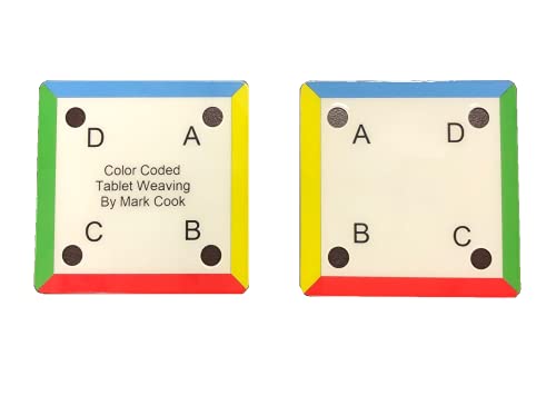 Dakota Bandanas Plastic Color Coded Tablet Weaving Cards 2.5' 36 Pack