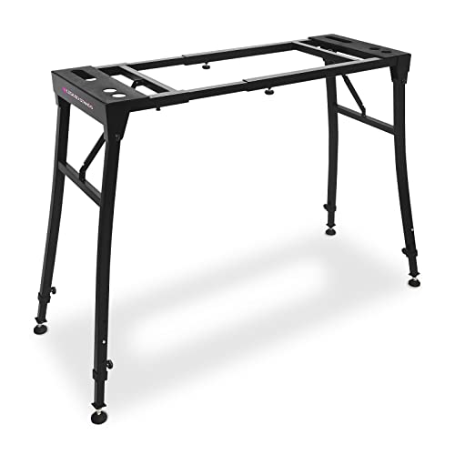 Liquid Stands Collapsible Piano Keyboard Stand - Adjustable and Portable Heavy Duty Music Stand for Kids & Adults - Fits 54-88 Key Electric Digital Pianos - Sturdy Musical Keyboard Table
