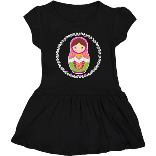 inktastic Matryoshka Russian Cute Pink Nesting Doll Toddler Dress 4T Black 33cac