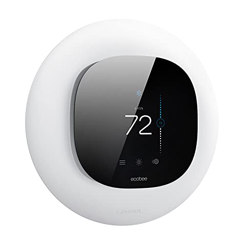 CaseBot Wall Plate for Ecobee3 Lite / Ecobee3 SmartThermostat, Practical Trim Kit, Easy Installation, Durable Polycarbonate Material, Stylish Design (White)