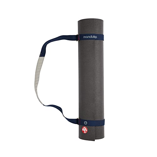 Manduka Yoga Commuter Mat Carrier - Eco-Friendly Cotton, Easy to Carry, Hands-Free, For All Mat Sizes, Odyssey Blue, 68' x 1.5'