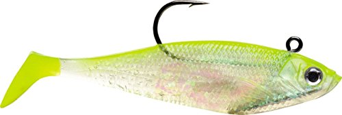 Tsunami Holographic 4' Swim Shad Soft Bait-Limetreuse