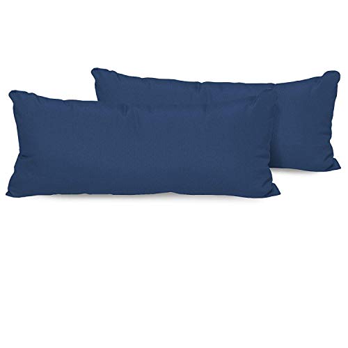 TK Classics PILLOW-NAVY-R-2x Outdoor Pillow, 2 Count (Pack of 1), Navy