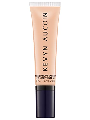 Kevyn Aucoin Stripped Nude Skin Tint, ST 04 (Medium) shade: Tinted makeup foundation with blue light protection. Sheer to light coverage. Blurs imperfections for a natural even finish. Comfortable wear.
