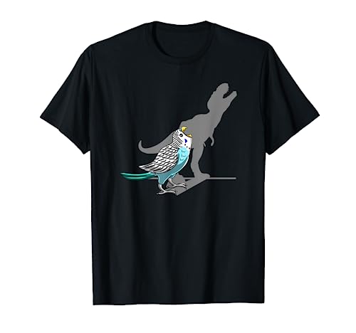 T-Rex Budgerigar Shadow Budgie Parakeet Pet Bird Lover Gift T-Shirt