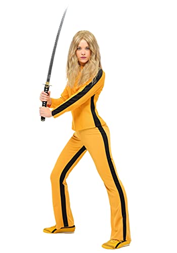 Adult Kill Bill Halloween Costume, Women's Beatrix Kiddo Kung-Fu Outfit Medium