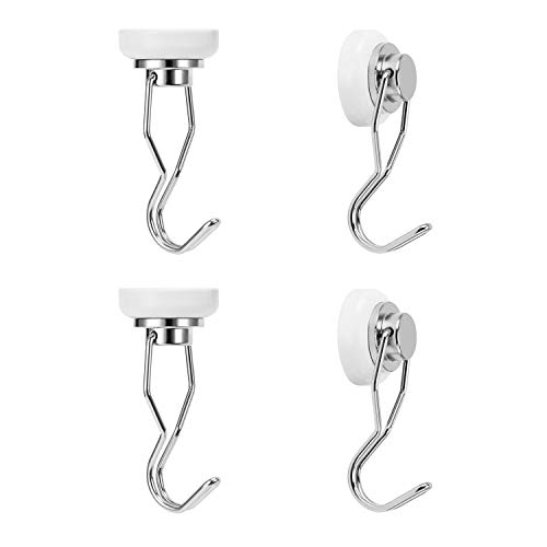 Ant Mag Magnets Heavy Duty 80lbs Neodymium Magnet Hooks Great for Refrigerator Grill Cruise Hooks Magnetic Hangers Tools Holding for Kitchen Office Classsroom and Workplace Pack of 4