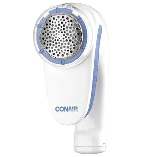 Conair Fabric Shaver and Lint Remover, Battery Operated Portable Fabric Shaver, White