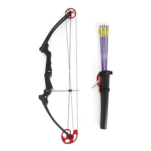 Genesis Archery Original Versatile Aluminum Adjustable Compound Training Right Handed Target Practice Bow Archery Kit for All Ages, Black